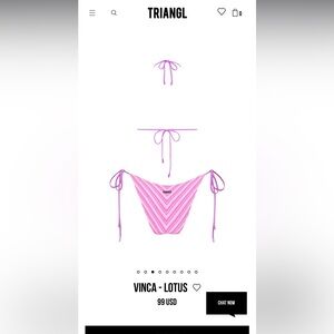 Triangl bikini vinca in lotus🩷💜 size small